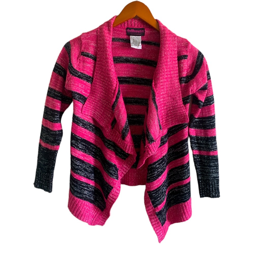 Girls sparkly Striped Cardigan